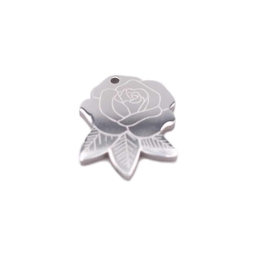 Charms Acciaio Ingrosso | Pacco ingrosso charms rosa 14.8x12 mm 10 pezzi - fbcy1