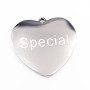 Charms acciaio cuore Special doppia lucidatura 1 pz