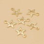 Charms in acciaio stella oro 10.6 mm 5 pz