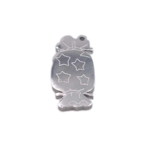 Charms Acciaio Ingrosso | Pacco ingrosso Charms in acciaio caramella 13.9x7 mm 10 pz - fbc4as