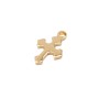 Charms acciaio oro croce 11.8 mm 5 pz