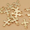 Charms acciaio oro croce 11.8 mm 5 pz (cro9d11) - pietreeminuterie.com