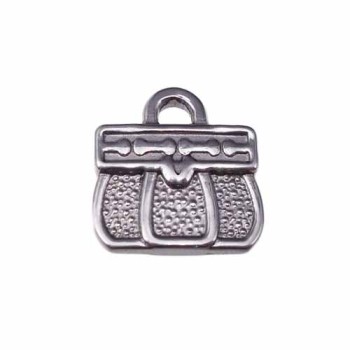 charms borsetta 3d in acciaio 16.6 mm pacco 1 pezzo