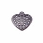 charms cuore 3d in acciaio 16 mm pacco 1 pezzo