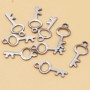 Charms in acciaio chiave 15.5 mm 10 pz