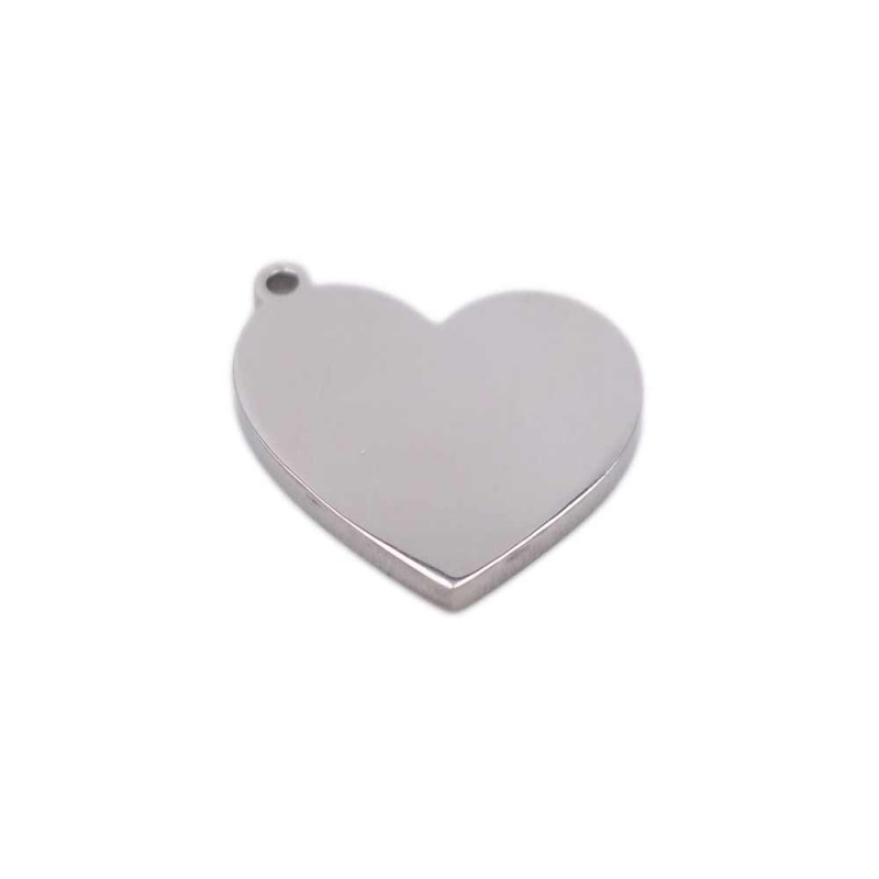 Charms in acciaio cuore 14.4x14 mm 2 pz (fbc5) - pietreeminuterie.com