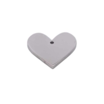 Charms in acciaio cuore 14.8x13 mm 2 pz