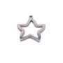Charms in acciaio stella 13.6x11.5 mm pacco 1 pz