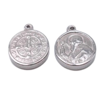 Charms religiosi in acciaio 17x14x2.3 mm 1 pezzo 