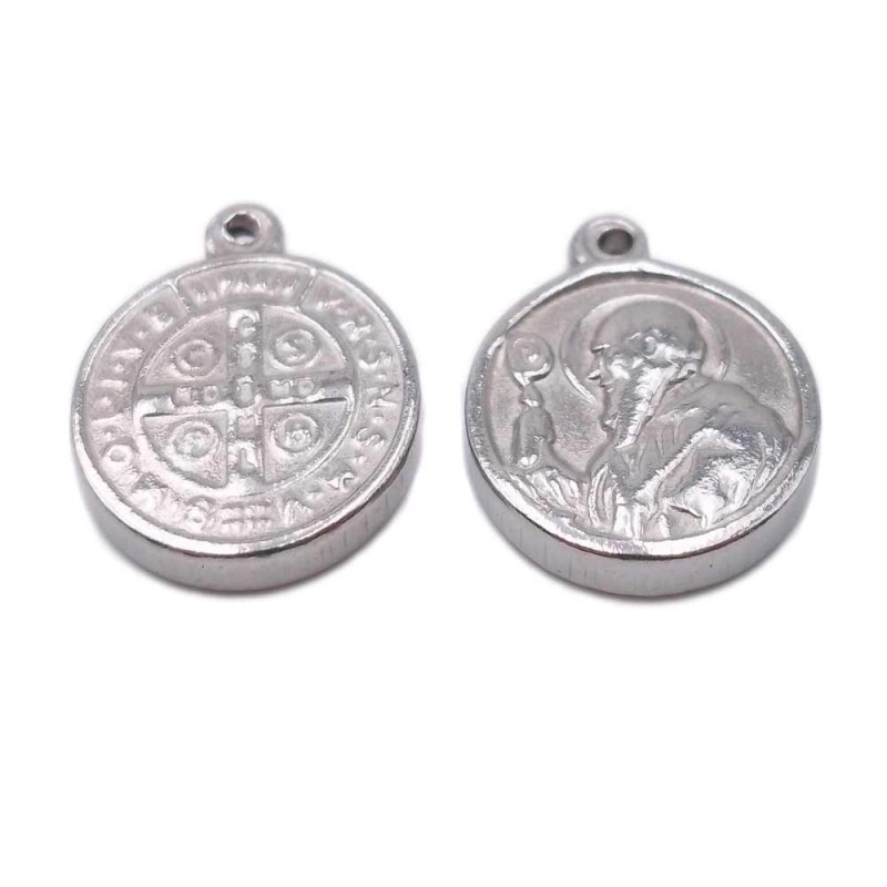 Charms religiosi in acciaio 17x14x2.3 mm 1 pezzo (c1061) - pietreeminuterie.com