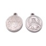 Charms religiosi in acciaio 17x14x2.3 mm 1 pz 