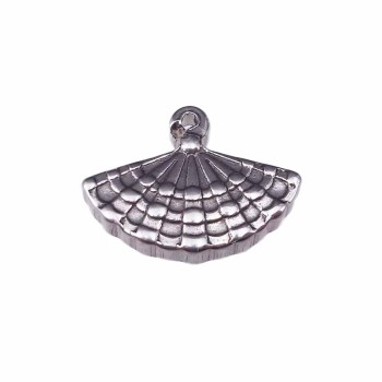 charms ventaglio 3D in acciaio 16 mm pacco 1 pezzo