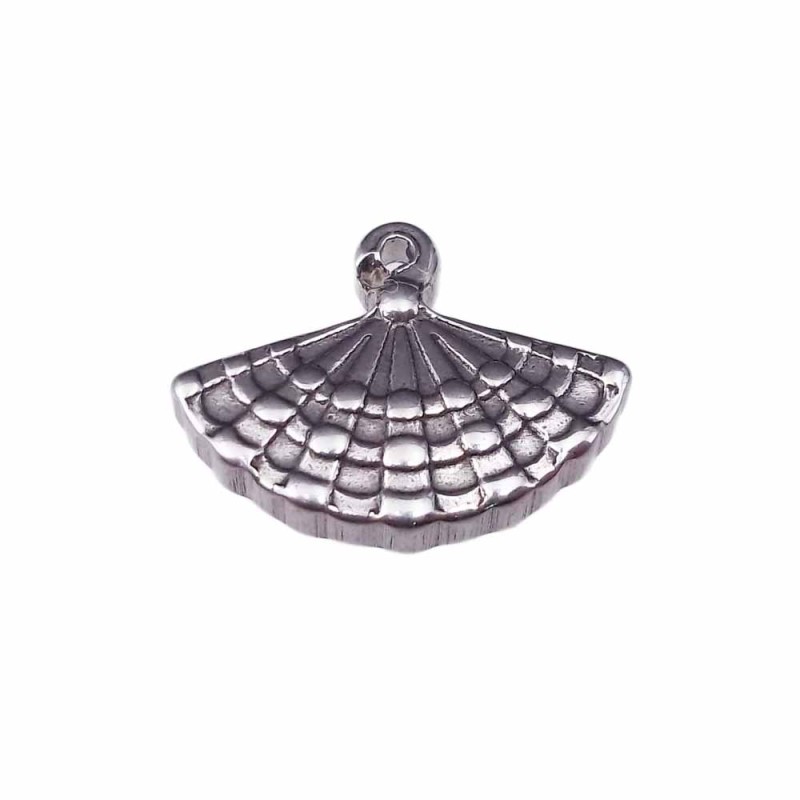 charms ventaglio 3D in acciaio 16 mm pacco 1 pezzo (vent9102) - pietreeminuterie.com