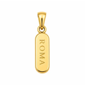 Charms acciaio scritta roma 20 mm conf. 1 pz