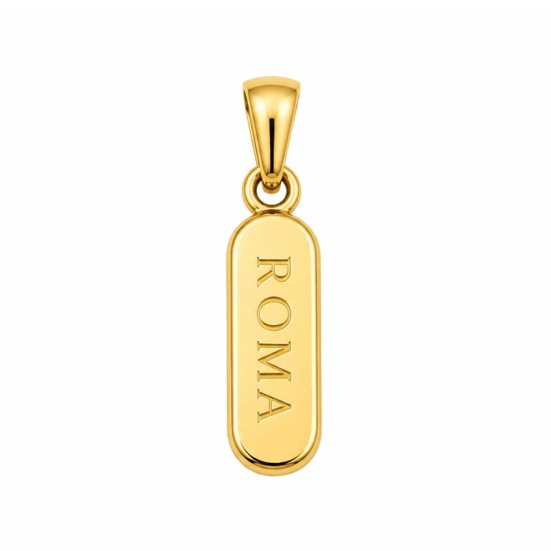 Charms acciaio scritta roma 20 mm conf. 1 pz Charms acciaio scritta roma 20 mm conf. 1 pz