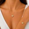 Ciondoli in acciaio cuore smaltato bianco oro con strass centrale 18 mm 1 pz Ciondoli in acciaio cuore smaltato bianco oro con strass centrale 18 mm 1 pz