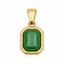 Charms ciondolo acciaio oro 13x9 mm agata verde conf. 1 pz