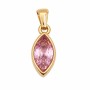 Charms Ciondolo in acciaio a goccia oro rosa  20x9 mm conf. 1 pz