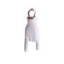 Charms smaltato mano cornetto porta fortuna bianco 15 mm pacco 1 pezzo