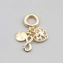 Charms a grappolo oro cuore, infinito, family 26 mm conf. 1 pz