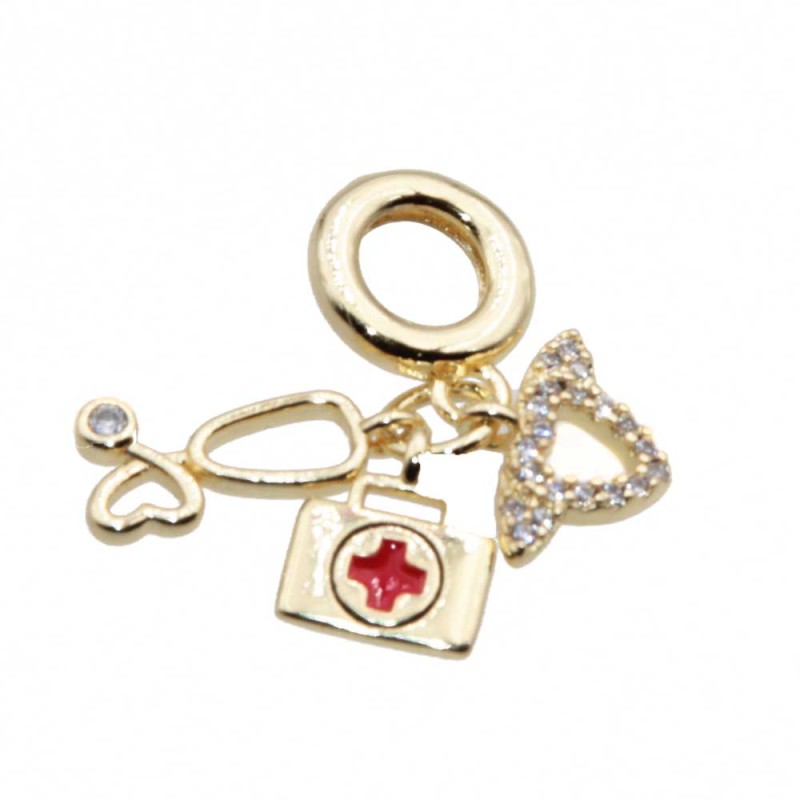 Charms a grappolo oro dottoressa dell amore 26 mm conf. 1 pz (gra-0c55) - pietreeminuterie.com