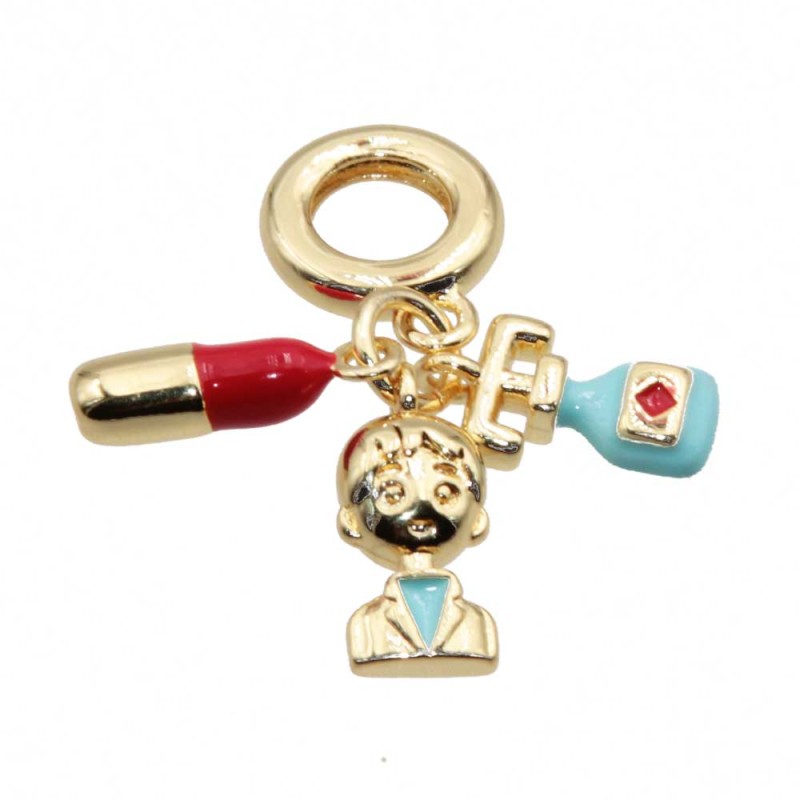 Charms a grappolo oro le cose che amo 26 mm conf. 1 pz (gra-05l0) - pietreeminuterie.com