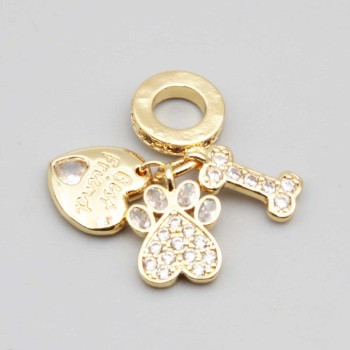 Charms a grappolo oro my dog 26 mm conf. 1 pz