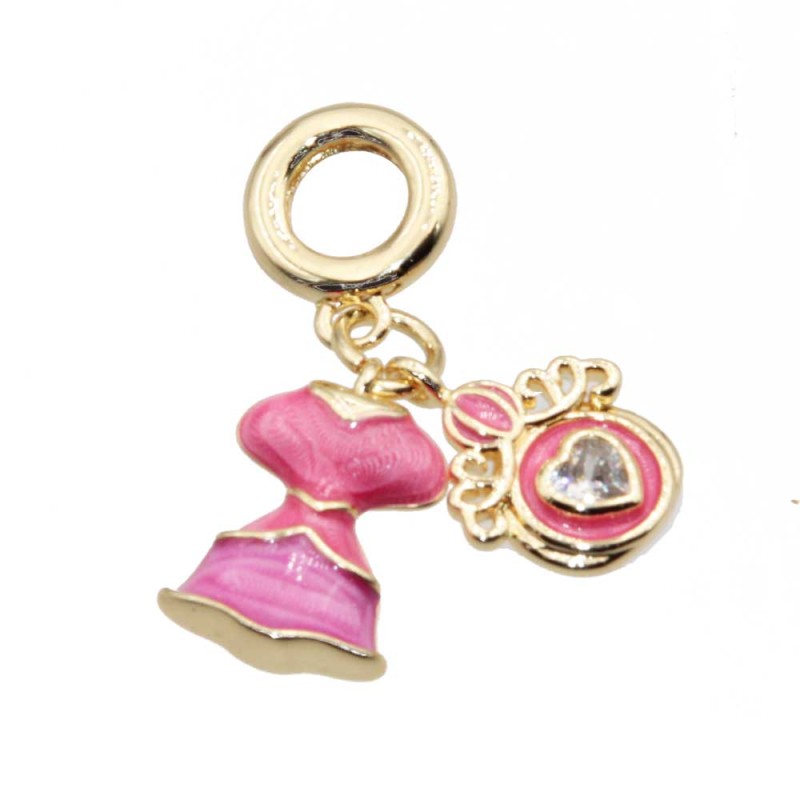 Charms a grappolo oro style 26 mm conf. 1 pz (gra-0045) - pietreeminuterie.com