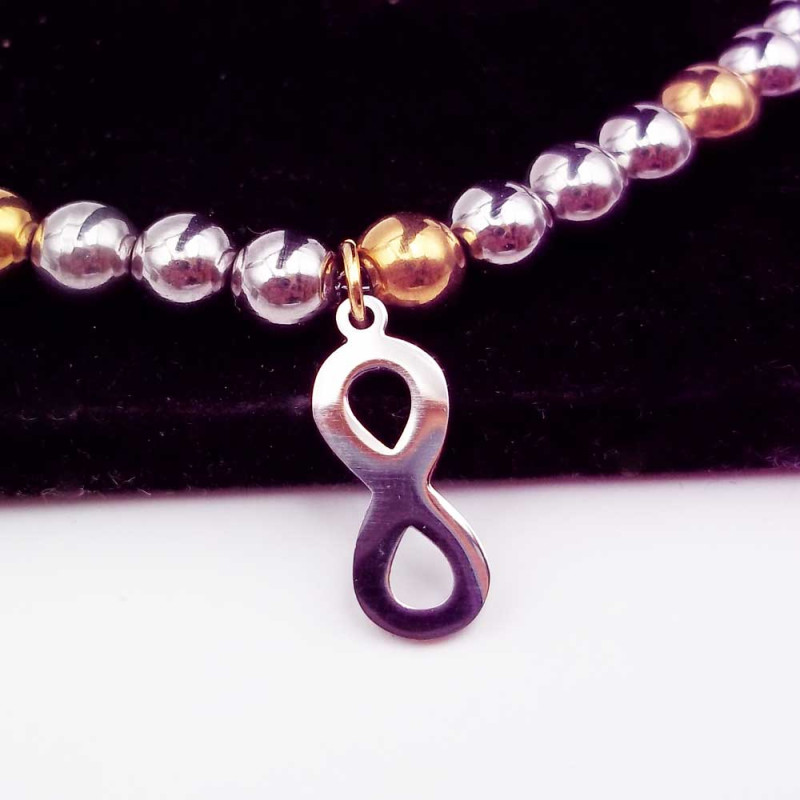 Ciondoli infinito acciaio 18x6.7 mm pacco 1 pz (ini7729x) - pietreeminuterie.com