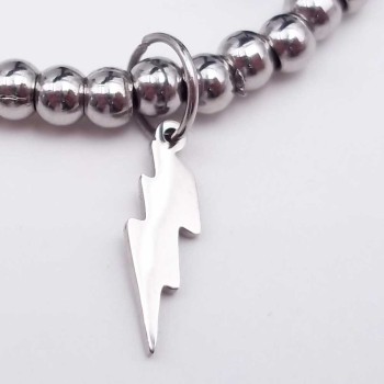 Charms acciaio fulmine 15.5 mm pacco 1 pz Charms acciaio fulmine 15.5 mm pacco 1 pz