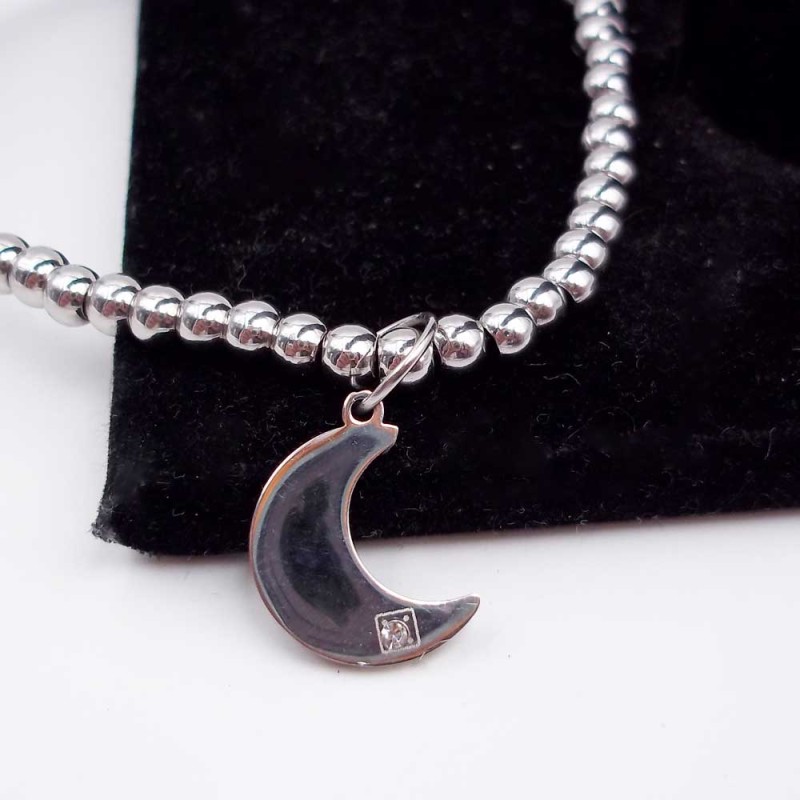 10 pz Charms acciaio luna con strass 15.5 mm - 767z11 - pietreeminuterie.com 10 pz Charms acciaio luna con strass 15.5 mm (767z11) - pietreeminuterie.com