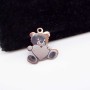 10 pz Charms acciaio orsetto 15x13 mm 