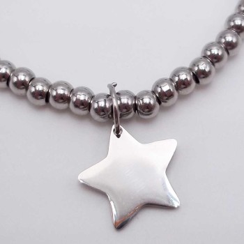 Charms acciaio stella 15 mm pacco 1 pz