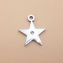 Charms acciaio stella con strass 14 mm pacco 2 pz