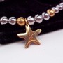 10 pz Charms acciaio stella marina oro 15 mm