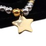 10 pz Charms stella acciaio oro 14.2x15 mm 