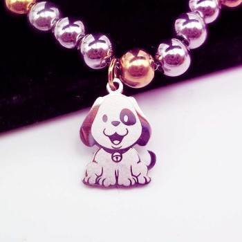 Charms acciaio cagnolino 16x11.6 mm pacco 1 pz