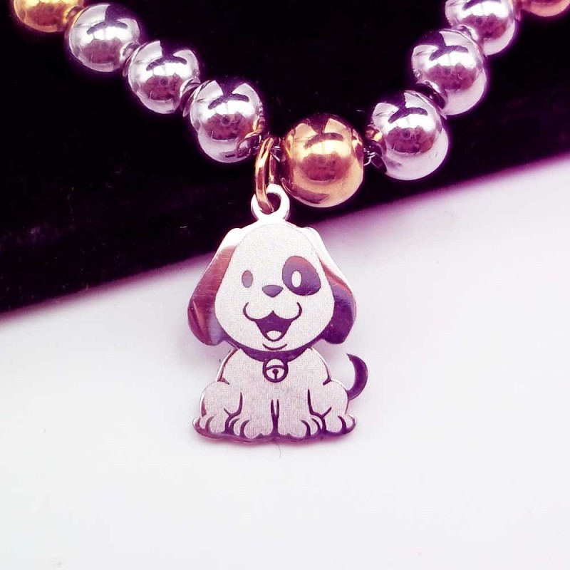 10 pz Charms acciaio cagnolino 16x11.6 mm (bau7729) - pietreeminuterie.com