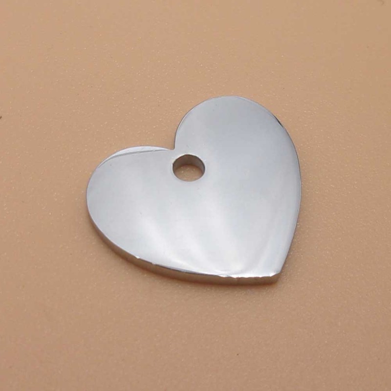 Charms acciaio cuore 14x15 mm pacco 2 pz (her44spec) - pietreeminuterie.com