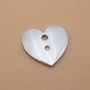 Charms acciaio cuore con stras 14x15 mm pacco 2 pz