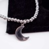 10 pz Charms acciaio luna con  strass 15.5 mm (767z11) - pietreeminuterie.com