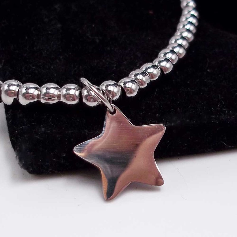 10 pz Charms acciaio stella 15 mm pacco (15ch444d) - pietreeminuterie.com