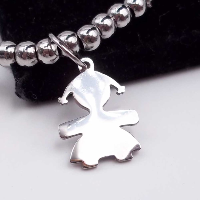 10 pezzi Charms bimba acciaio 16 mm (bim55f) - pietreeminuterie.com