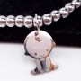 10 pezzi Charms bimbo 14x9.7 mm acciaio