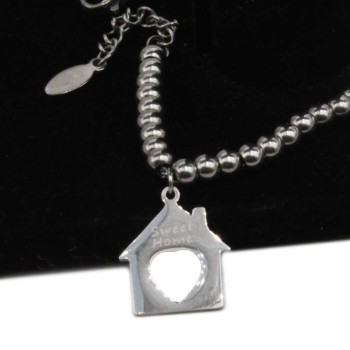 Charms casetta scritta sweet home 21x19 mm pacco 1 pz