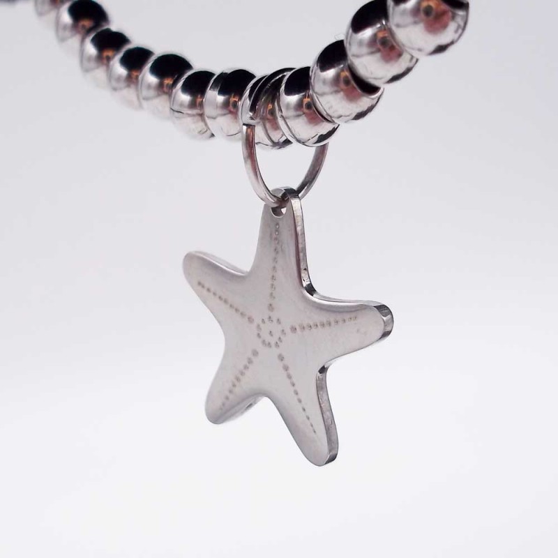 10 pz Charms stella marina acciaio 14.7 mm (luc10d4) - pietreeminuterie.com