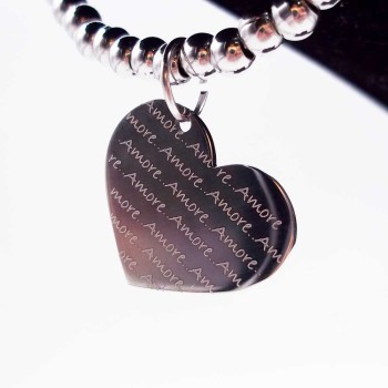 Ciondolo con scritta Amore 19.4 mm pacco 1 pz