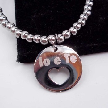 Ciondolo Scritta io e te 20 mm pacco 1 pz