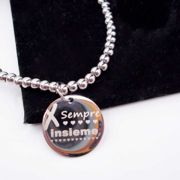 Ciondolo Scritta Per sempre insieme 20 mm pacco 1 pz