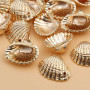 Chamrs conchiglia 21x18 mm gold plated 1 pz